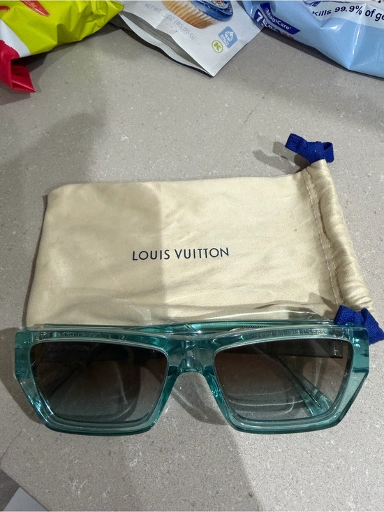 Louis Vuitton Other - Louis Vuitton Translucent Aqua Square Sunglasses with Silver LV Accent